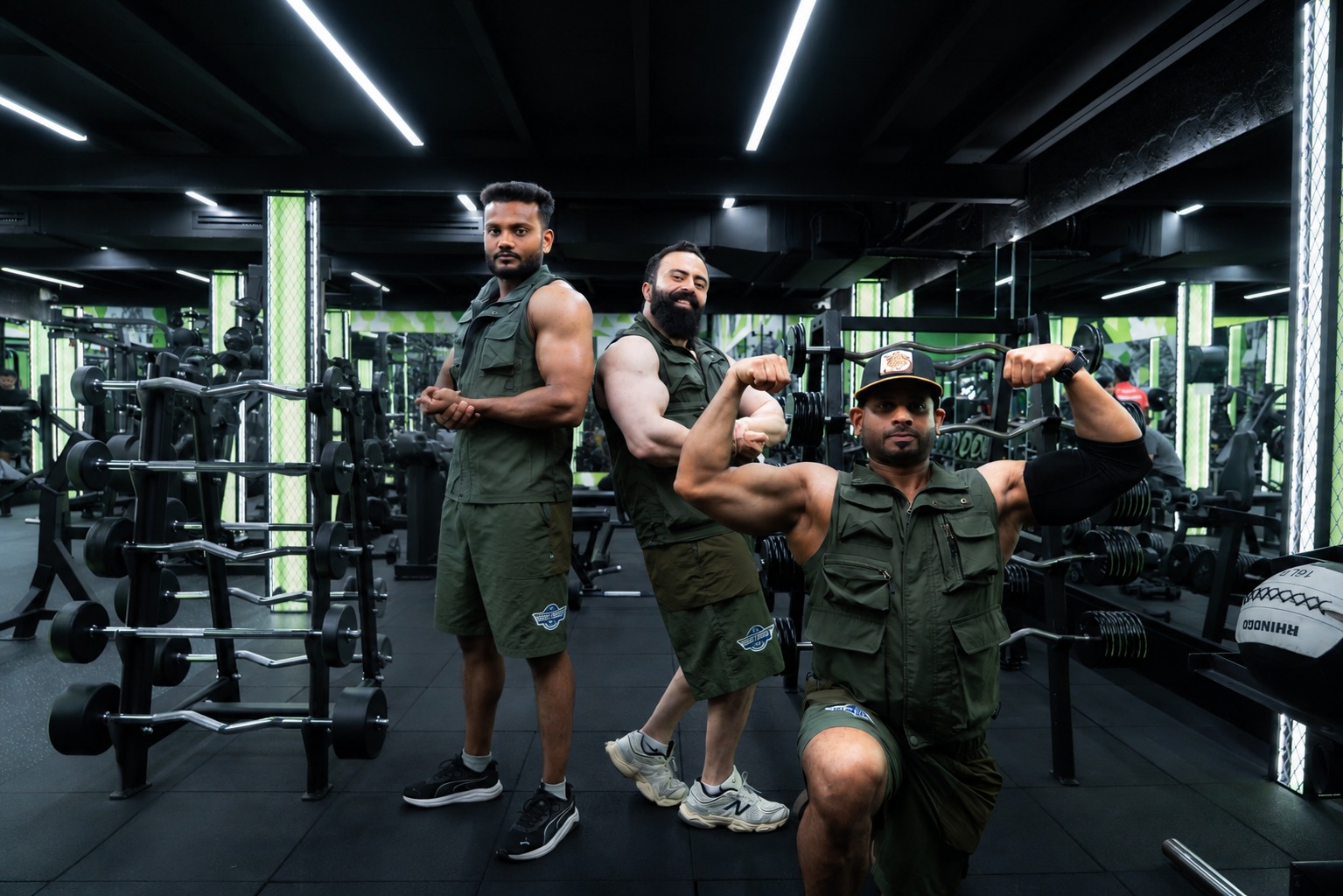 The three certified personal trainers at Secret Sport Gym, Al Quoz 4, Dubai